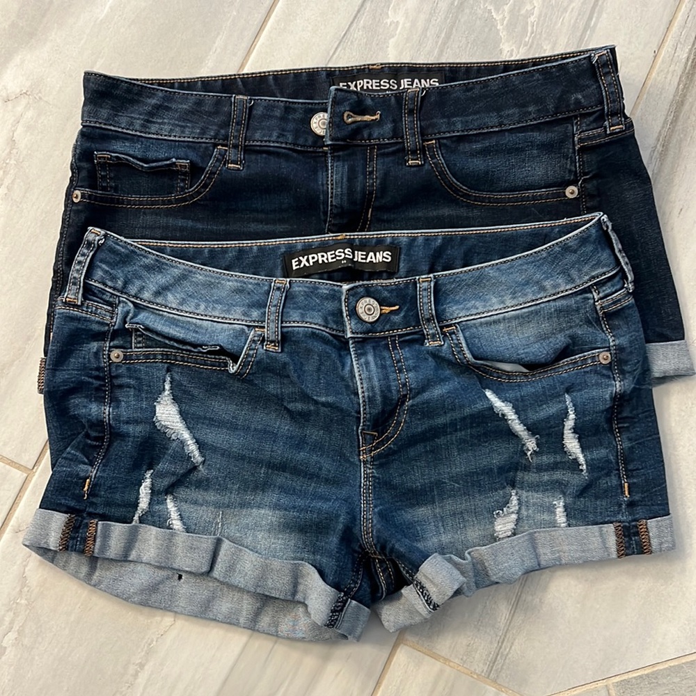 Set of 2 denim shorts from express